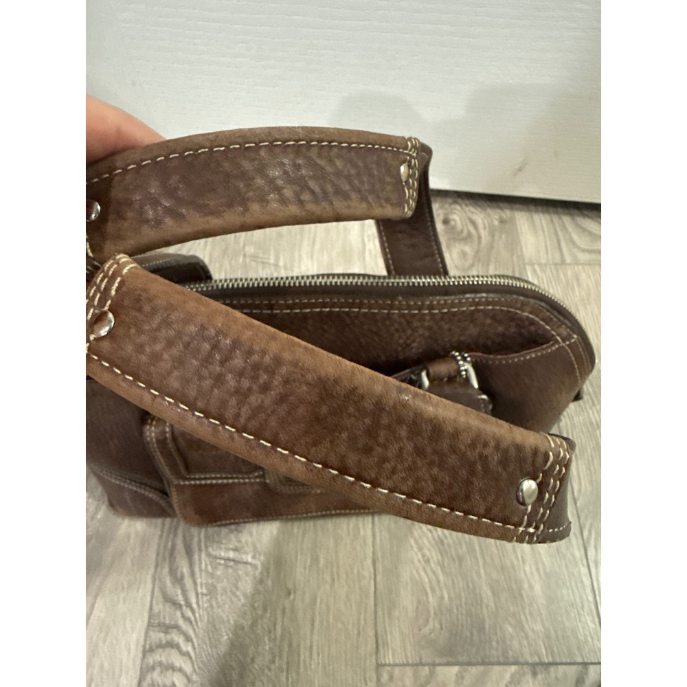 Coach Women's Brown Pebbled Leather Hampton Top Handle Satchel Bag F13963 - Picture 16 of 16